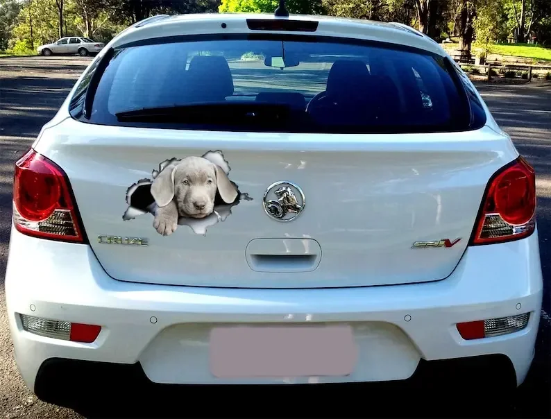 Серебряная лабораторная наклейка для щенка серебряная Лабрадора фотомагнит