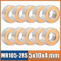 mr105rs bearing abec 3 10pcs 5x10x4 mm miniature mr105 2rs ball bearings orange sealed mr105 2rs quality