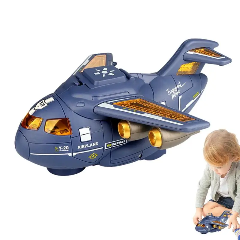 

Игрушечный самолет, детский самолет с мини-танком, игрушки для мальчиков, переносчик самолета для малышей, игрушечный самолет с подсветкой, звуки для улучшения качества