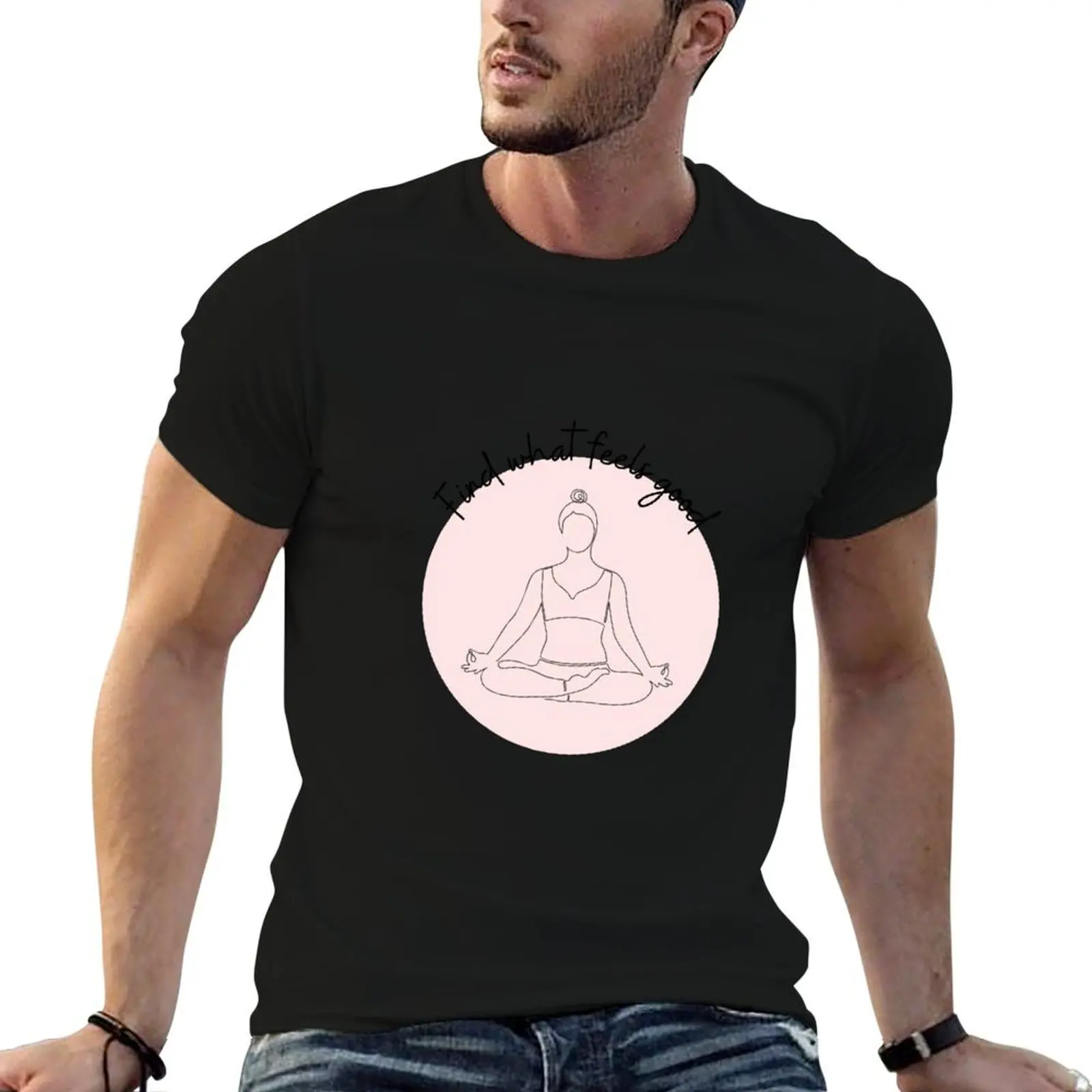 Футболка Find What Feels Good - Yoga YWA (розовый/персик) уличная одежда мужские футболки с
