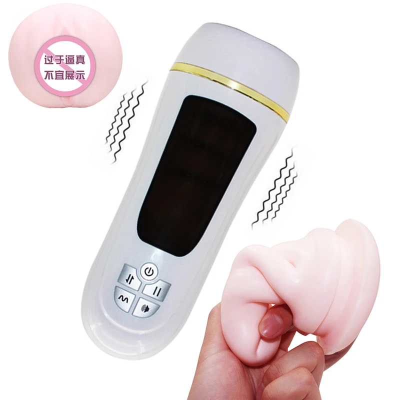 Vacuum Sucking Masturbators Sex Toys for Men Realistic Vagina Silicone Pocket Pussy Male Masturbation Cup Penis Blowjob Machine