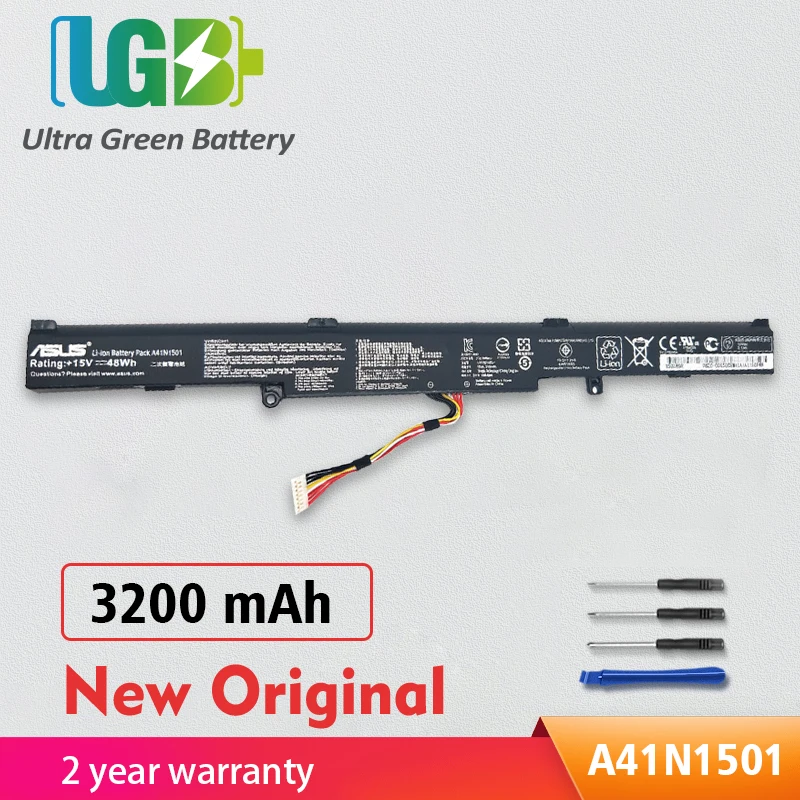 

UGB новый оригинальный A41N1501 A41LK9H Аккумулятор для ASUS ROG GL752VW GL752VW N552V N552VX n752v