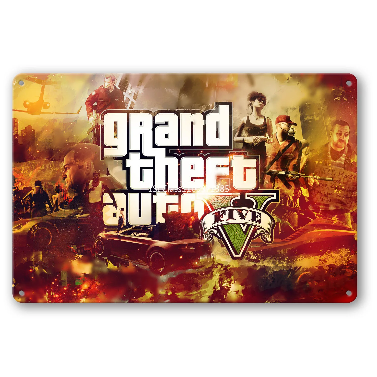 

Grand Theft Auto metal wall sign decoration for bedroom bar cafe club wall tin decoration, art creative plaque can be customized