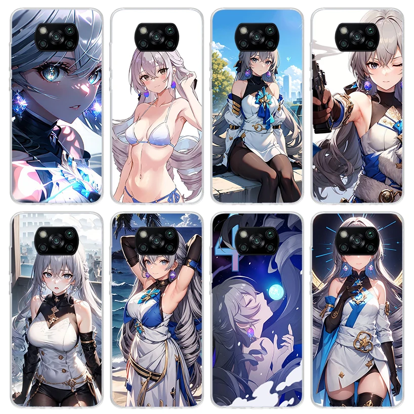 Чехол для телефона Honkai Star Rail Bronya Rand Xiaomi Poco X6 X5 X4 X3 Nfc F6 F5 Pro F4 Gt F3 F2 F1 M5S M4 M3 5G Soft Cover Print F