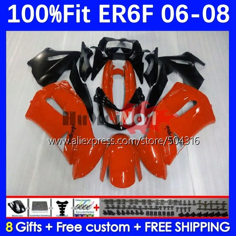

Injection Body For KAWASAKI NINJA 650R ER6 F 650 R ER 6 F 53MC.11 ER-6F ER 6F ER6F 06 07 08 2006 2007 2008 Fairing glossy orange