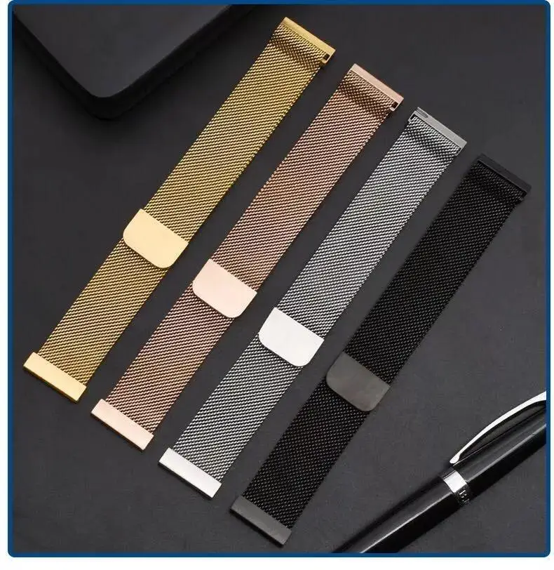 Металлический Миланский Браслет Ремешок Для Часов Xiaomi Watch S1/s2/s3 Унисекс 20 Мм 22