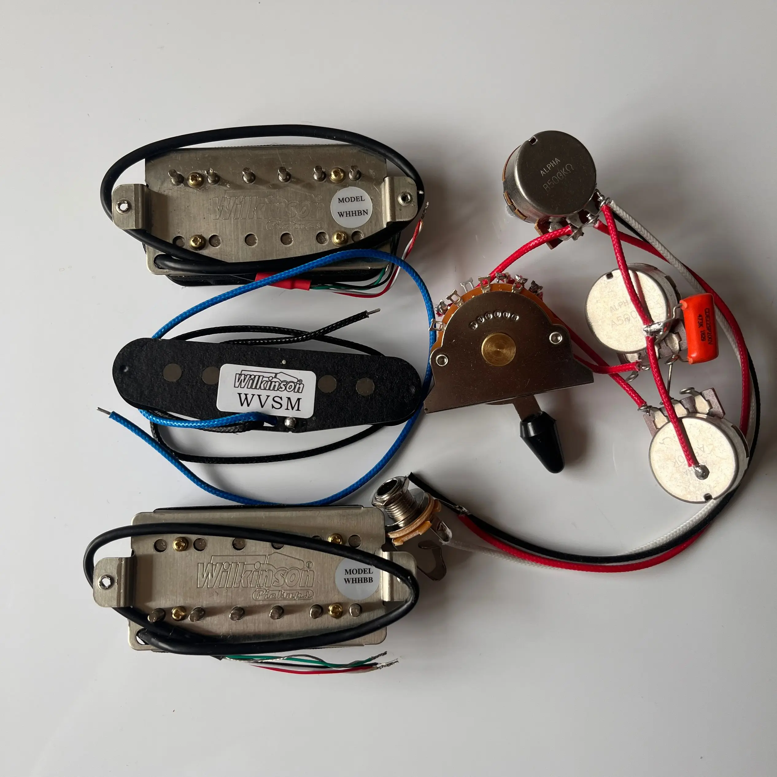 Чёрный HSH Alnico V Humbucker звукосниматели WHHBN WVSM WHHBB 4C с 5-ходовым переключателем жгут