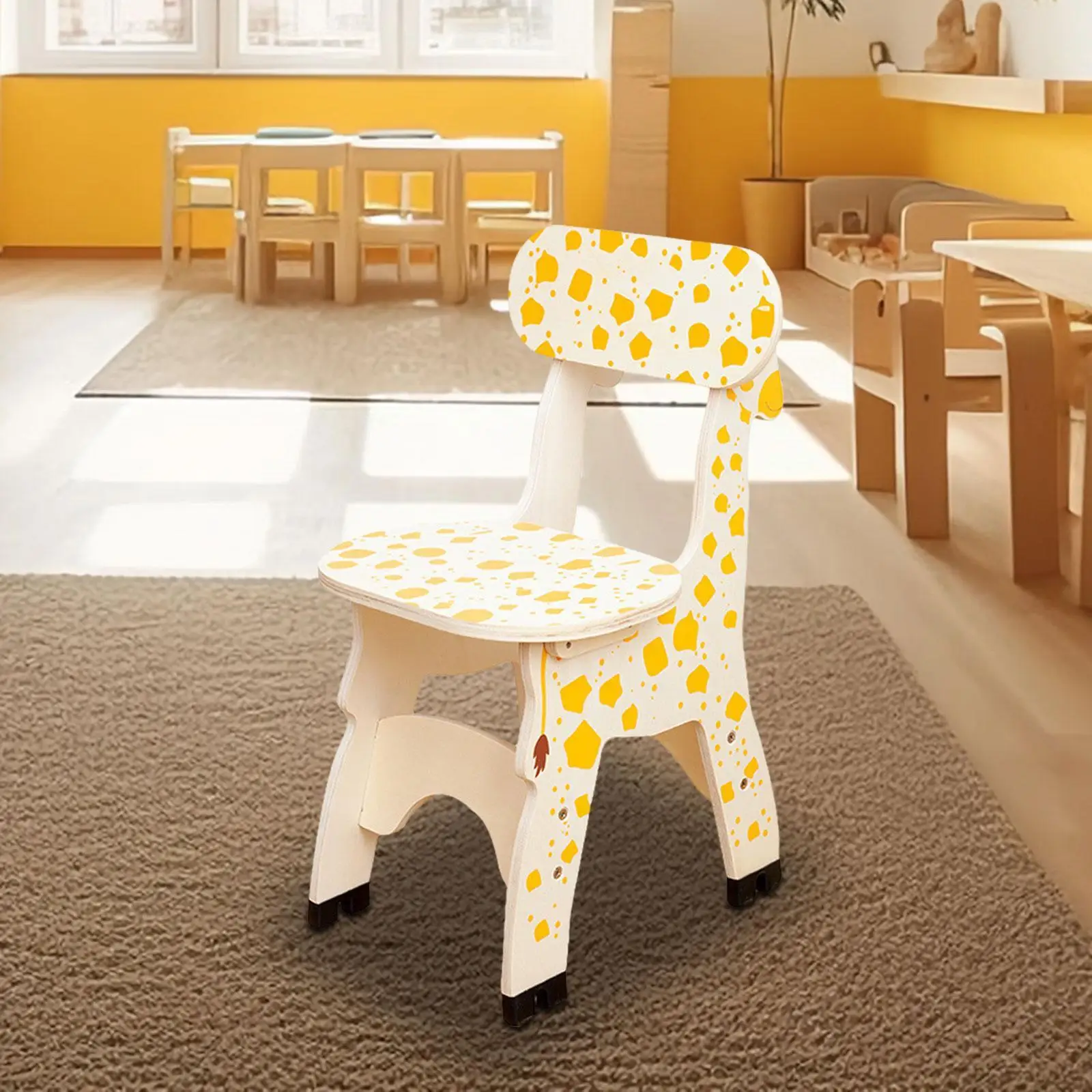 Детский стул с поддержкой спины портативный для игровой комнаты детского сада