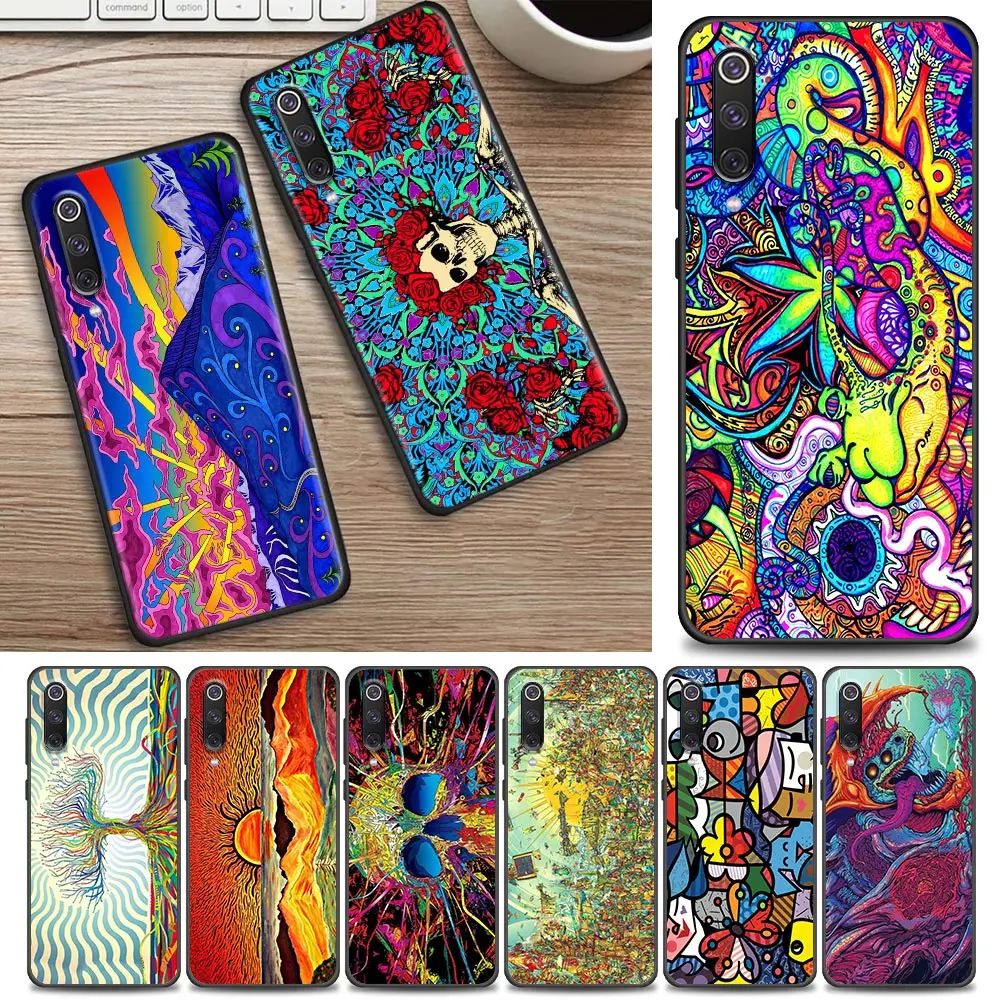 

Colourful Trippy Hippie Psychedelic Art Silicon Case for Xiaomi Mi 9Lite 8 9 9T 10 10T Lite 9SE CC9 Note 10 Pro Soft Funda Cover