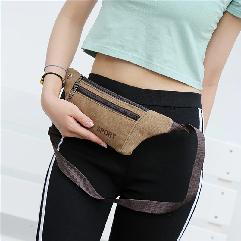 

Fanny Pouch Crossbody Male Banana Bag Men's Breast Package Waterproof Outdoor Sports Bag Canvas Pouch Korean-Style Waist Bag