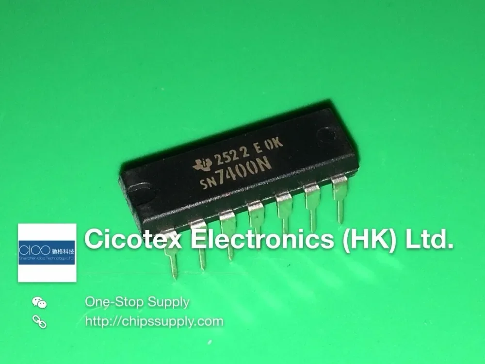 10 шт./лот SN7400N DIP14 IC GATE NAND 4CH 2-INP 14-DIP 7400N