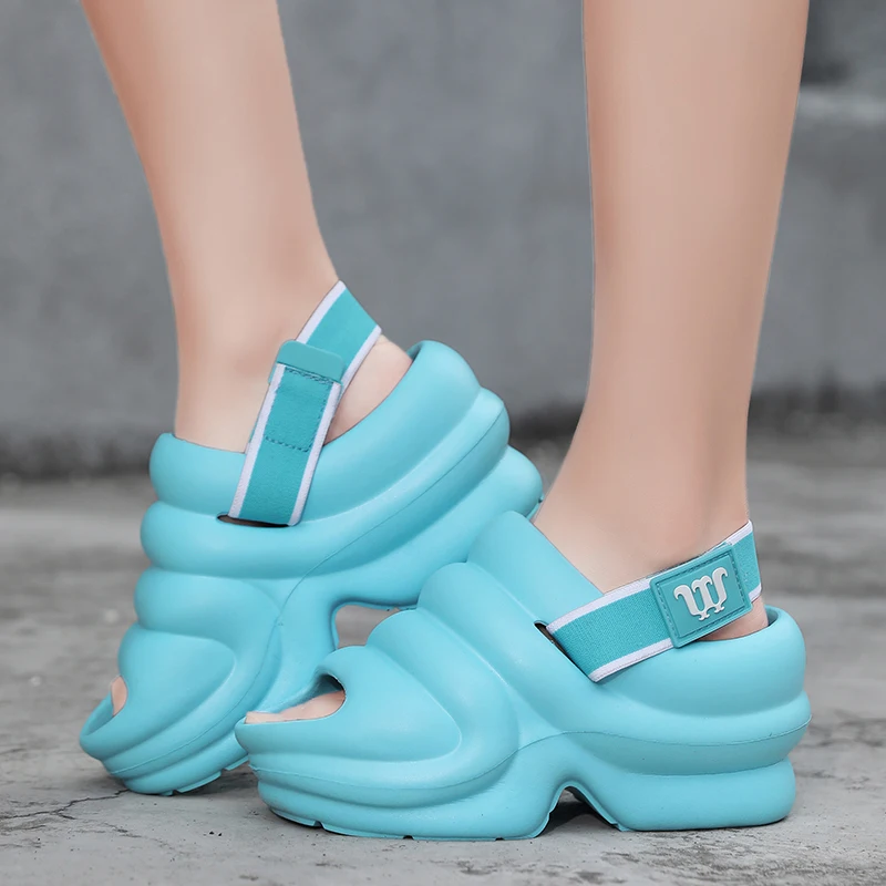 Сланцы женские на высоком каблуке 10 см