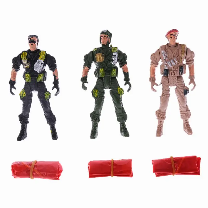 

9cm Paratroopers Parachute Soldiers Kids Children Outdoor Sports Hand Throw Toy