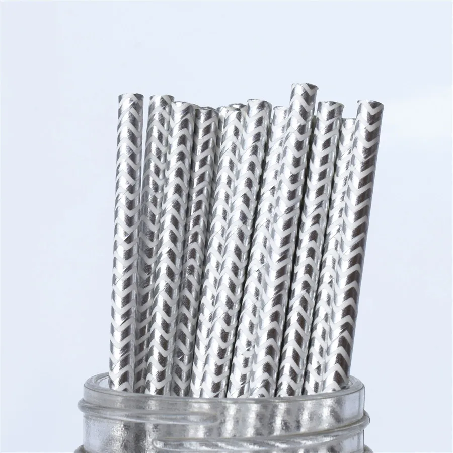 

Одноразовые бумажные соломинки для свадьбы Casame 25 шт.