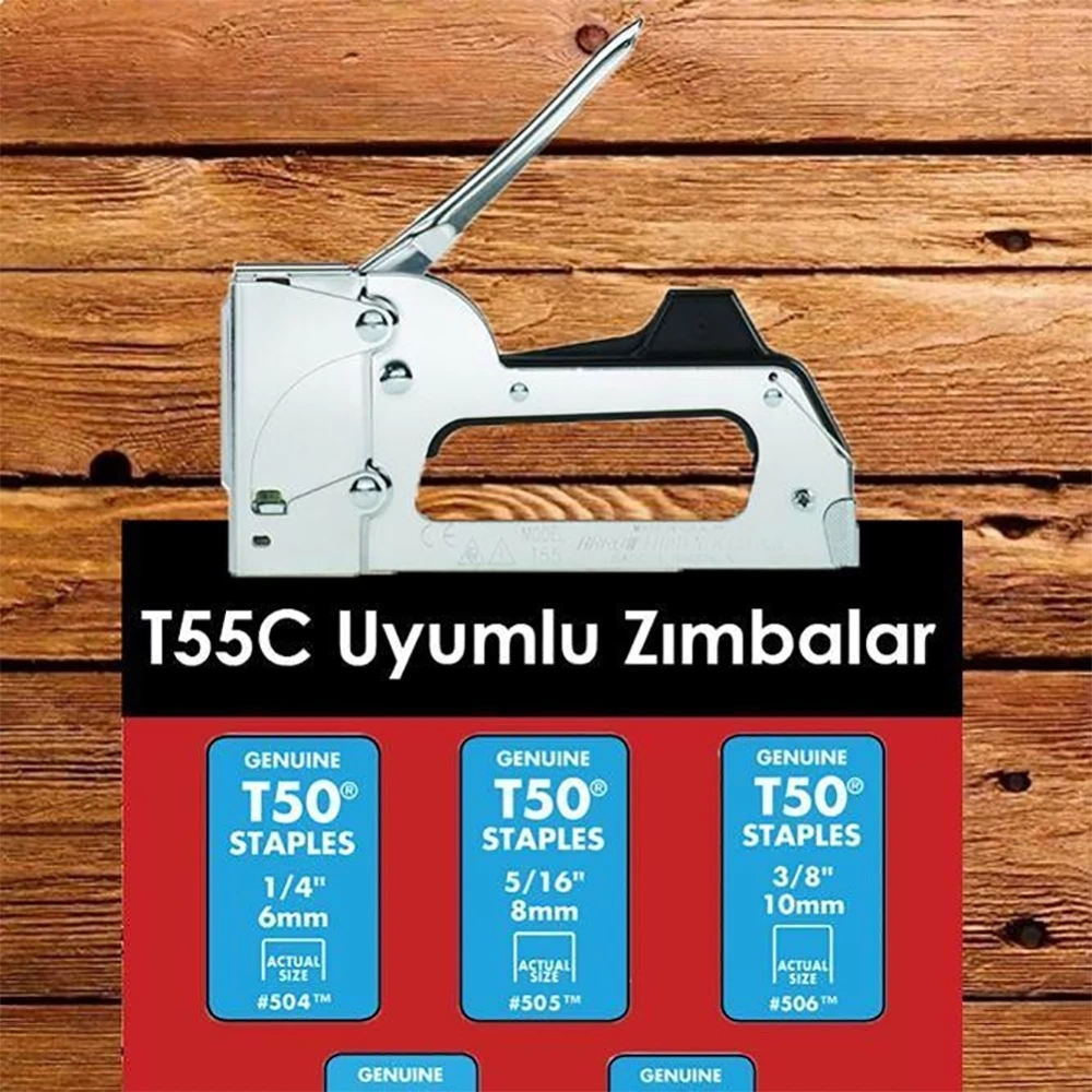 

Arrow T55C 6-14mm Professional Mechanical Stapler Gun + 1250 Pcs Staples