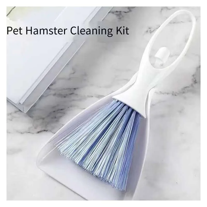 

Mini Cleaning Brush Dustpan Non Hair Shedding Small Broom Set Pet Nest Hamster Accessories Household Plastic