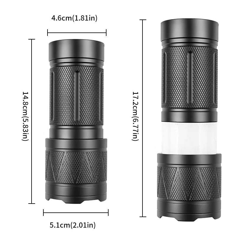 Белый лазерный небольшой стальной фонарик-пушка дальнего действия с крючком и