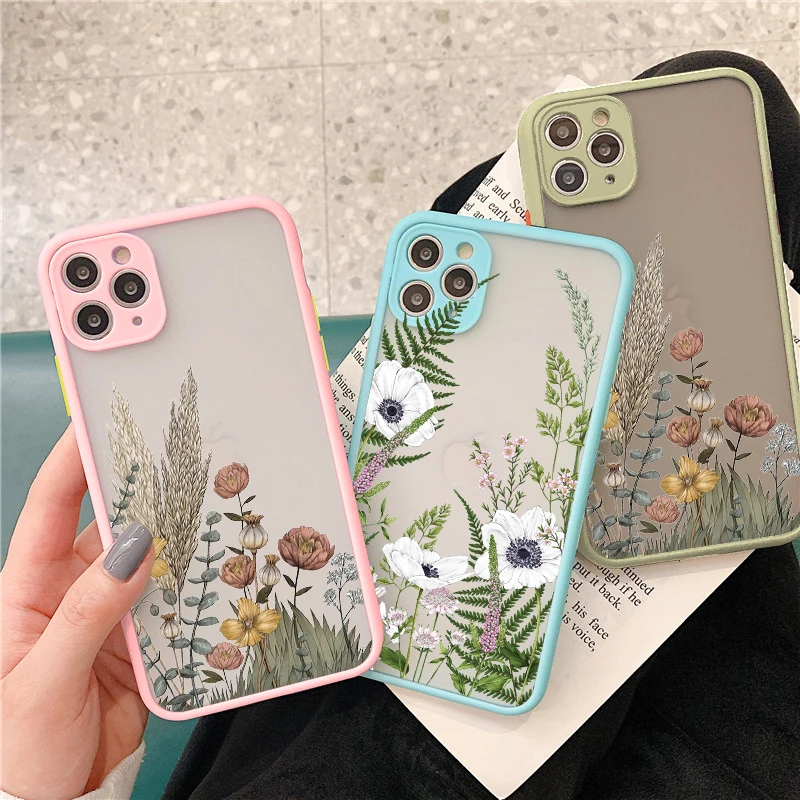 

Flower Bud Phone Case for iphone 11 12 13 14 Pro Max 14 Plus Meticulous Plant for iphone X XS XR 7 8 Plus SE2 Back Hard Covers