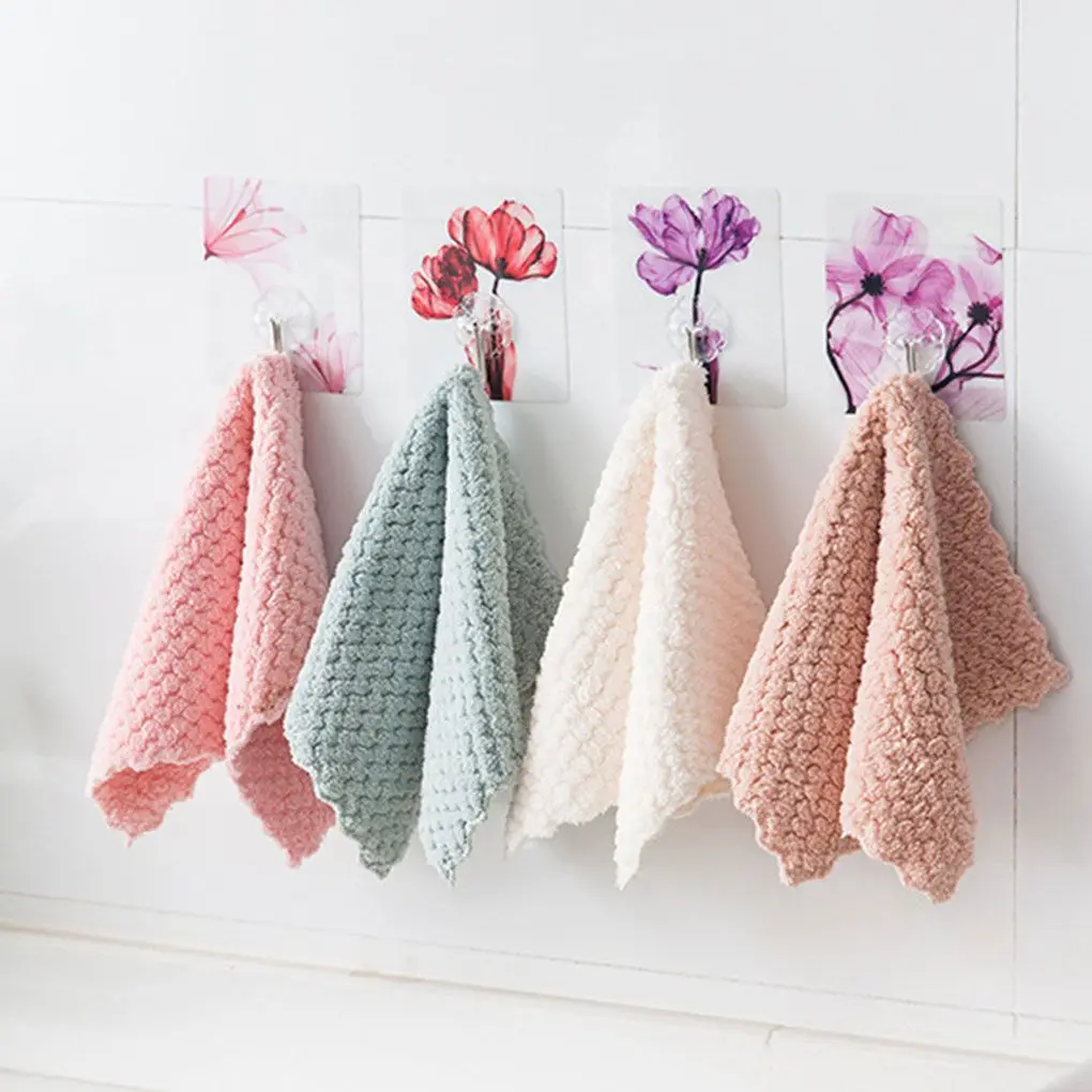 Лидер продаж! 4 шт. мягкие тряпки из микрофибры для кухни |