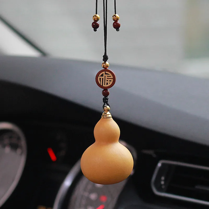 

Car pendant natural gourd pendant car decoration protective talisman simple personality men women Chinese style creative gifts