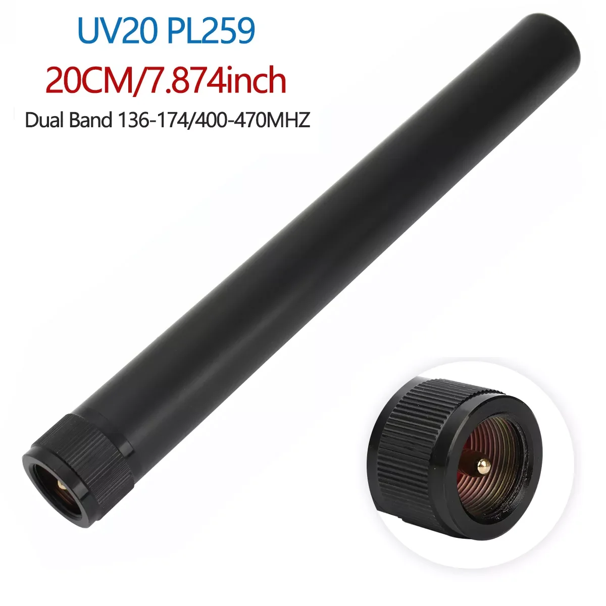 

UV10/ UV20 144 МГц VHF /430 МГц UHF Любительская Двухдиапазонная предварительно настроенная антенна PL259 Стекловолоконный для мобильного радио трансив...