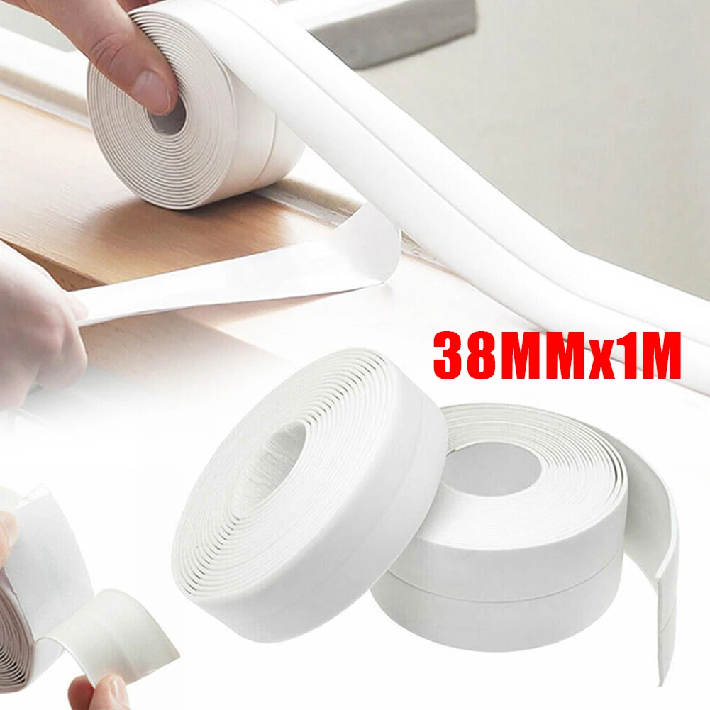 

Bathroom Shower Sink Bath Sealing Tapes PVC Adhesive Sealing Strips Waterproof Wall Stickers For Bathroom Kitchen Sealant Tape