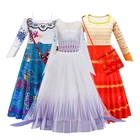 Новые платья принцессы для косплея для девочек, женский костюм для детей 3-12 лет, детское платье на Хэллоуин, карнавал, детская одежда