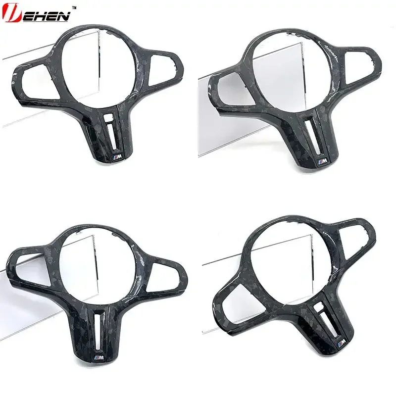 Carbon Fiber Car Steering Wheel Panel Decoration Cover Trim alcantara For BMW M240i M340i M440i G80 G82 G87 F95 F96 F97 F90 F98