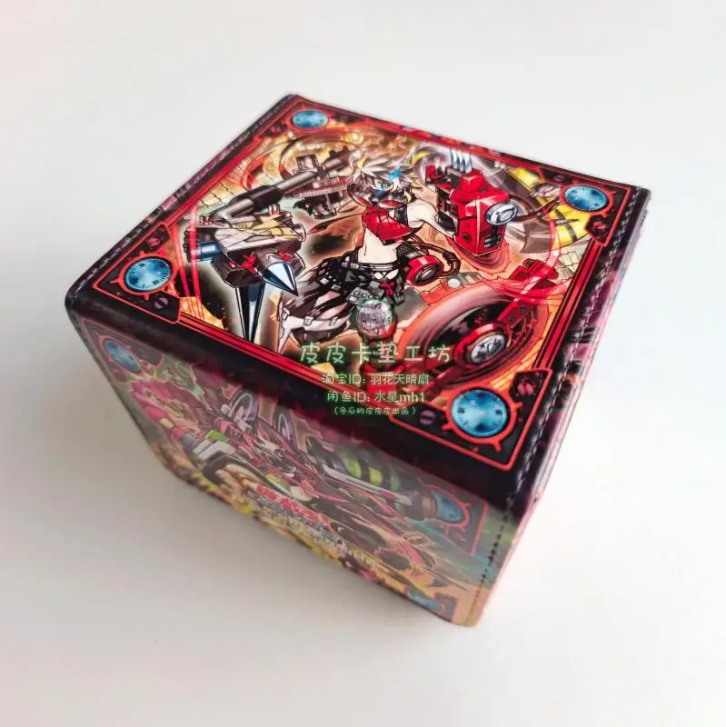 Фото Ю-Ги-О! Коробка для карт Sky Striker Ace-Raye Traptrix Sera DIY: Большая кожаная коробка для хранения коллекционных игровых карт, утолщенная, с большой вместимостью №3