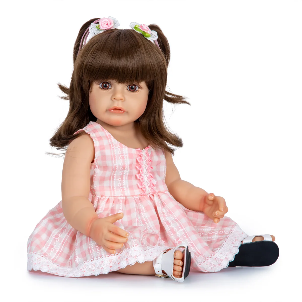 

55CM Reborn Toddler Baby Princess Sue-Sue Full body Silicone Baby Dolls Waterproof Play House Bath Toy for Girls