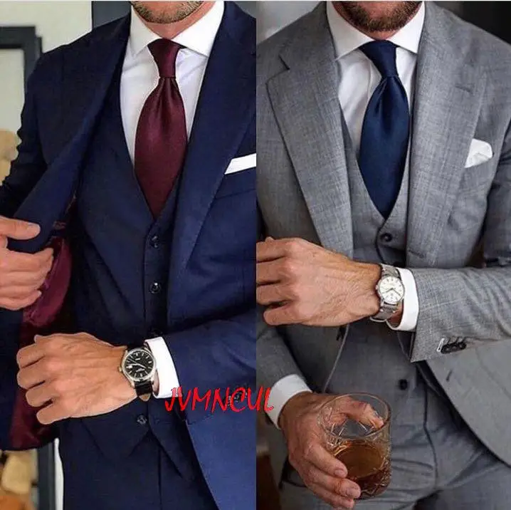 

Formal Men Suit Slim Fit Mens Suits Bespoke Groom Tuxedo Blazer for Wedding Prom Jacket Pants with Vest 3Pcs