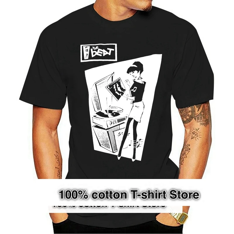 

MENS BLACK T-SHIRT THE BEAT GIRL SKA MOD PUNK TWO TONE SPECIALS MADNESS S - 3XL Cute Tatoo Lover T Shirt Punk Tops