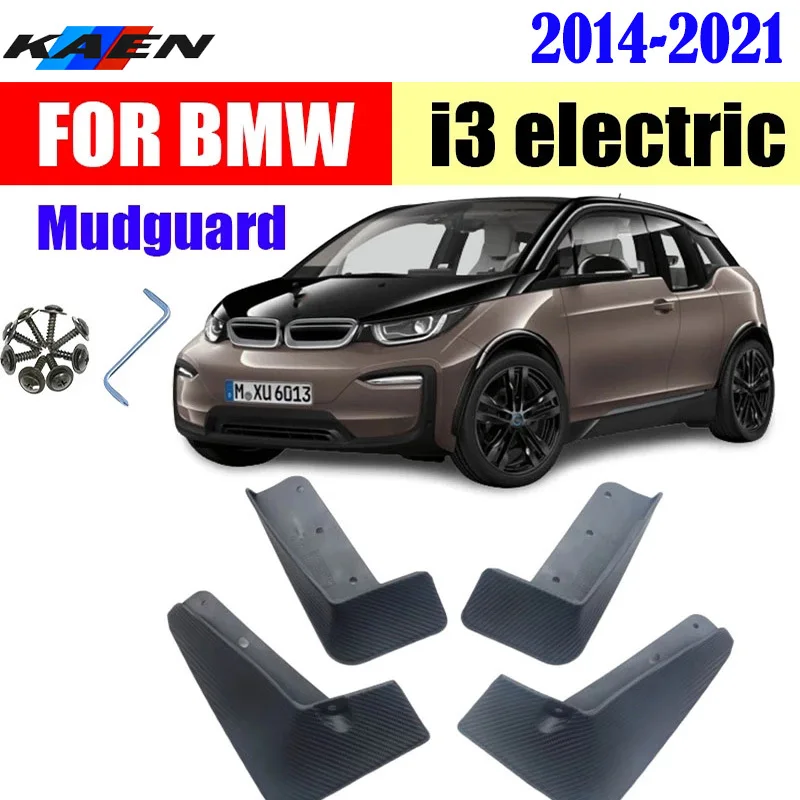 Guardabarros de 4 piezas para BMW i3 Electric 2020, 2019, 2018, 2017, 2016, accesorios contra salpicaduras