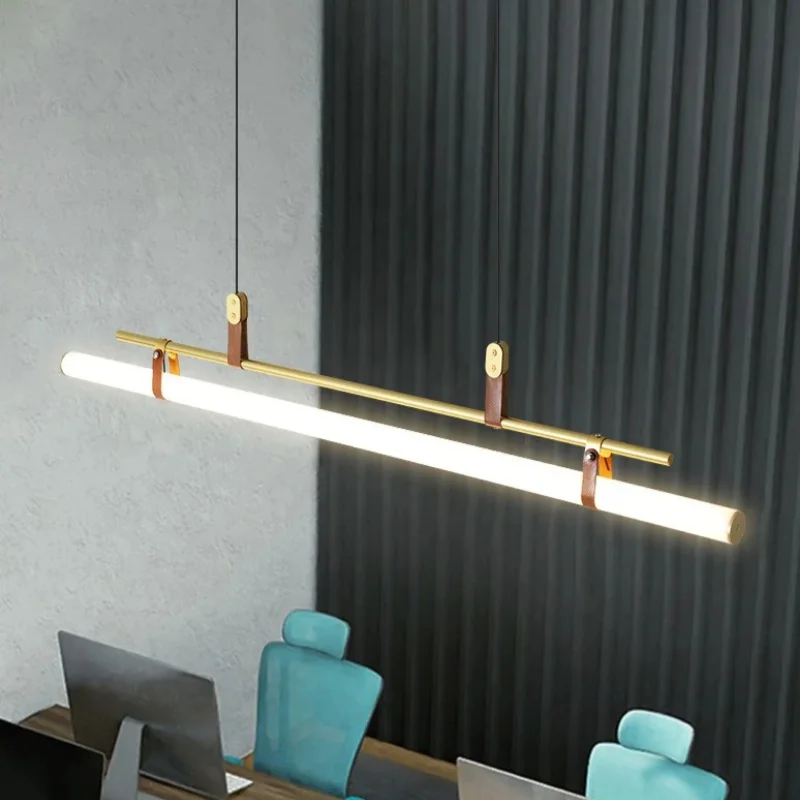 Современный минималистичный длинный подвесной светильник для бара кабинета