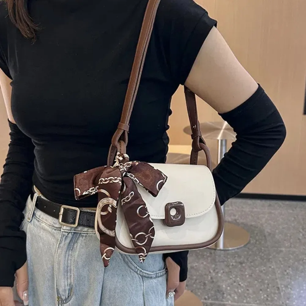 Шелковый шарф с подвеской в виде банта сумка для подмышек корейский стиль