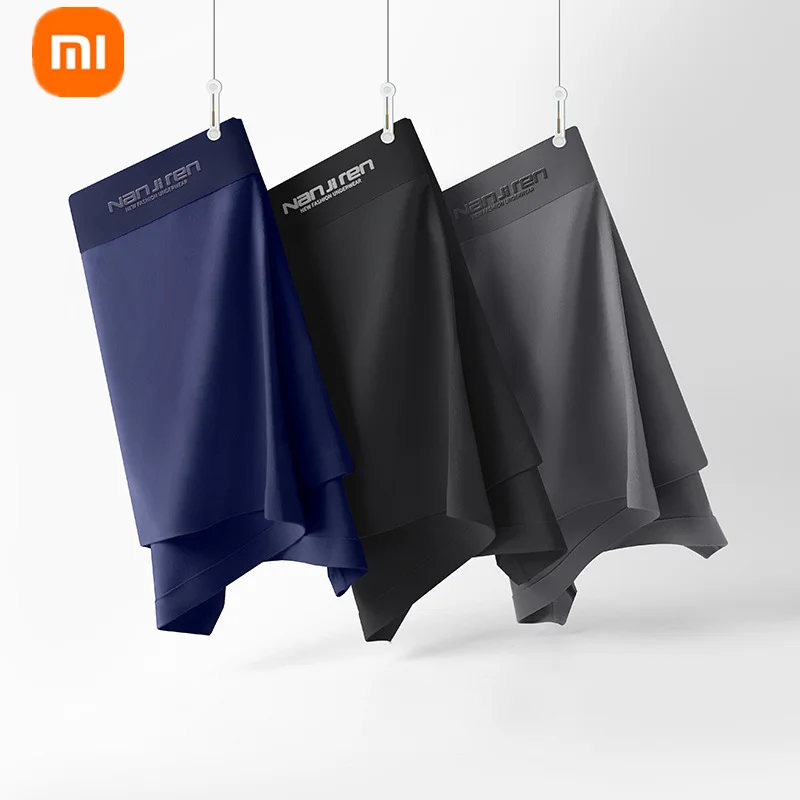

3pcs XiaoMi Graphene Antibacterial Men's Cotton Underwear Moisture Absorbent Breathable Comfortable Boxer No Trace pantiesSummer