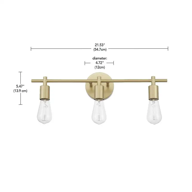 

Gardens 3-Light Vanity Fixture , Burnished Brass, Bulb Not Included