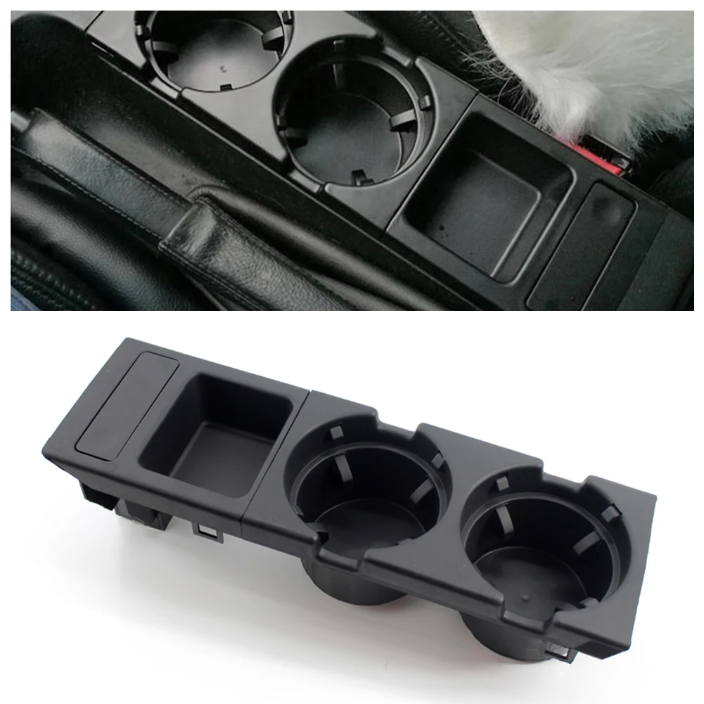 

New Double Hole Car styling Front Center Console Storage Box Coin + Cup Holder For BMW 3 Series E46 318i 318is 320i 330Ci 325xi