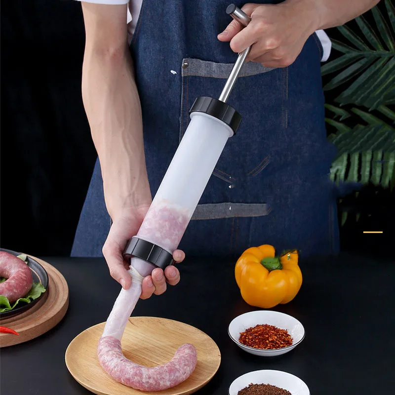 1pcs Creative Meat Syringe Homemade Homemade Sausage Tools Small Sausage Tools Sausage Stuffing Kitchen Accessories