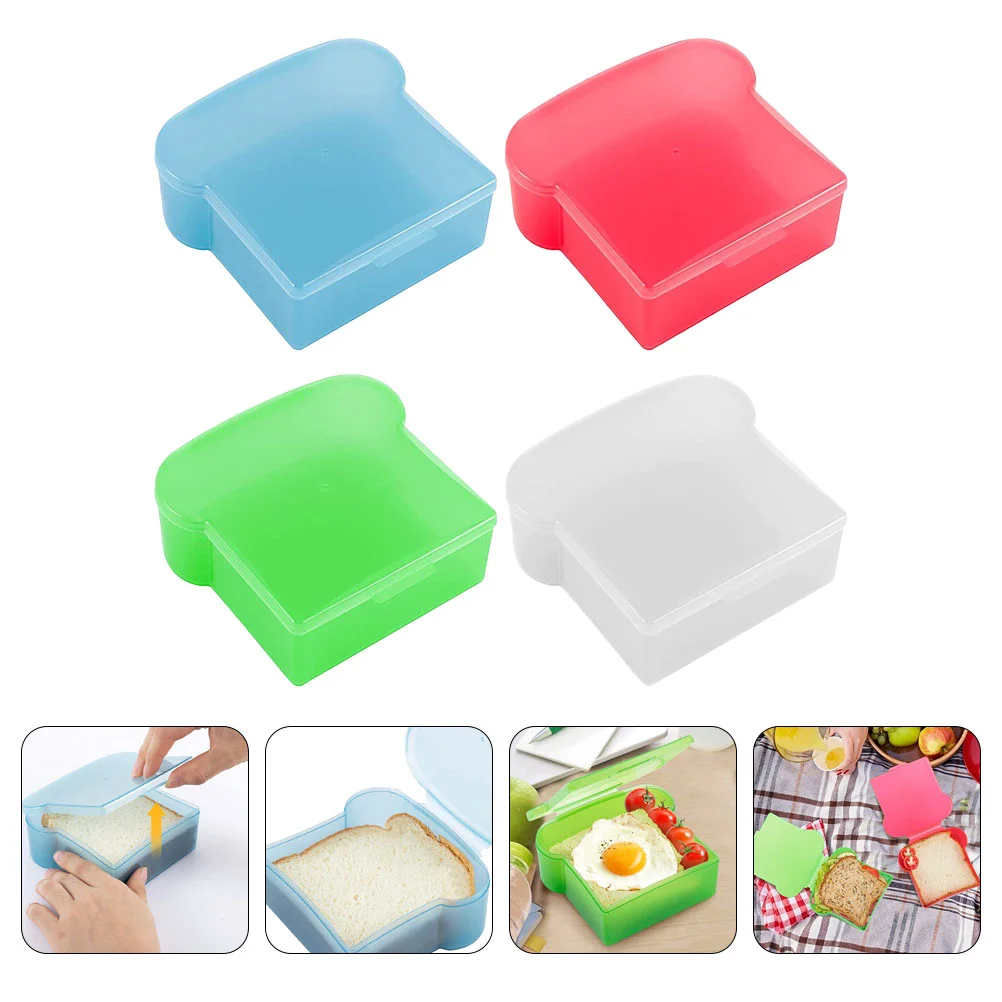 

Box Sandwich Container Bread Toast Storage Containers Lunch Holder Boxes Bento Prep Meal Kids Fresh Reusable Keep Keeper Snack