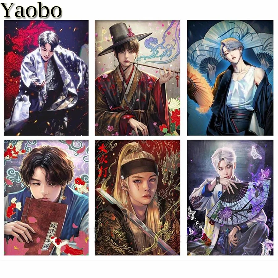 

Full Drill Square/Round Diamond Painting Korean Boy Idol Cross Stitch Handicrafts Diamond Embroidery Rhinestones Home Decor