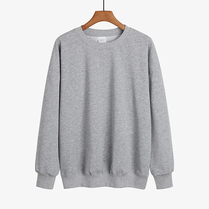 

Womail Sweatshirts Women's Fashion O-Neck Solid Color Cee Cup Character Hatless White
