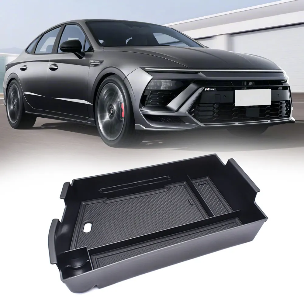 

Органайзер на центральной консоли для Hyundai Sonata 2024-2025, ящик для хранения автомобиля, лоток, подлокотник, автомобильный ящик, органайзер для интерьера из АБС-пластика