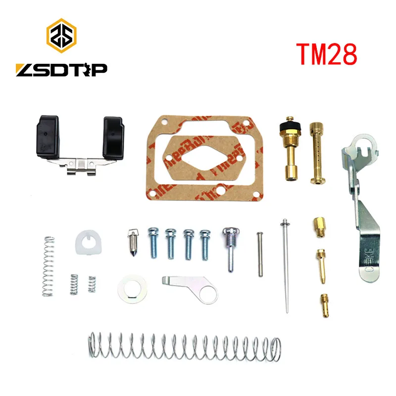 

ZSDTRP Motorcycle Mikuni TM28 Carburetor Repair Rebuild Kit Float Gasket Jets Choke Needle Starter for CB350 360 CL350 360 SL350