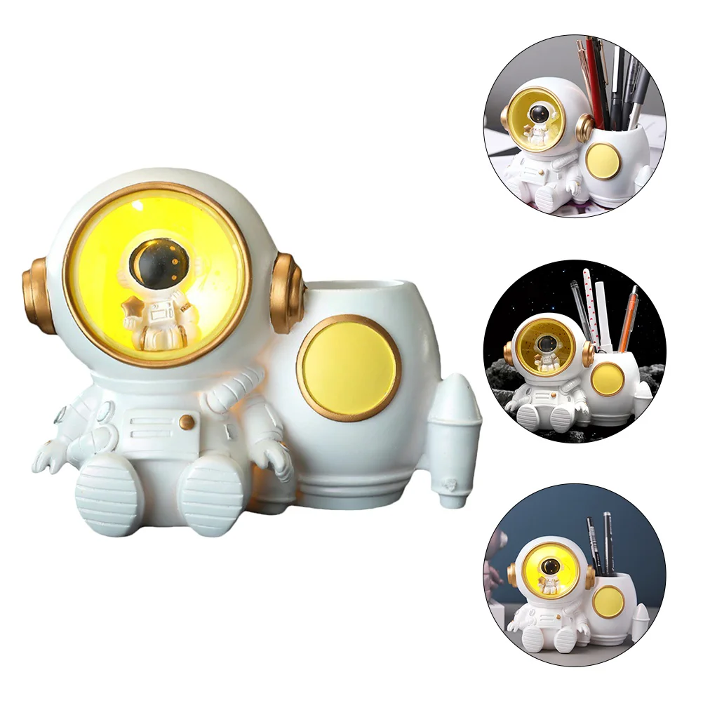 

Astronaut Pen Holder with Light Pencil Holder for Kids Pencil Cup Holder
