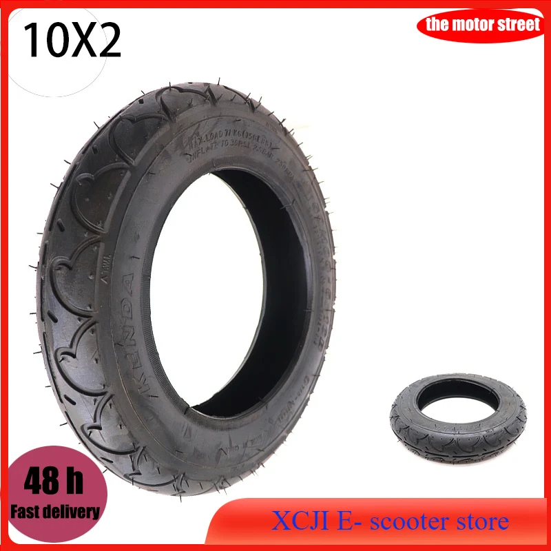 

10 inch 10x2 Thickened Pneumatic Outer Tire 50-100-6 Tyre for Children's Bicycle Self Smart Balancing Electric Scooter
