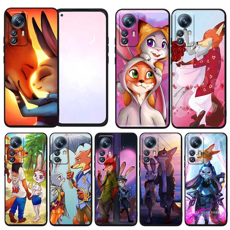 

Disney Zootopia Zootropolis Phone Case For Xiaomi Mi 12T 12S 12X 12 11 11T 11i 10T 10 9 Pro Lite Ultra 5G Soft Black Cover