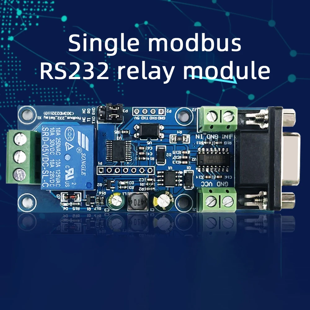 RS232/TTL UART DC7-24V двойной/одиночный релейный модуль Modbus RTU 485 дистанционный