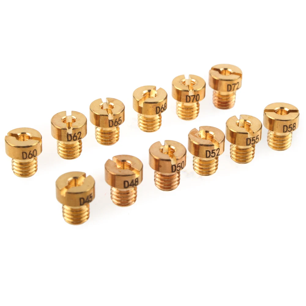 12 шт./компл. 5 мм мотоциклетный карбюратор основные форсунки для # 45- 72-для запасных
