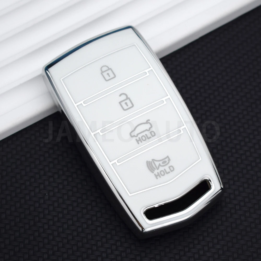 

Для HYUNDAI 2020 Genesis G70 G80 EQ900 G90 4 bottons ТПУ автомобильный умный ключ, оболочка для автомобильного ключа, защитные аксессуары